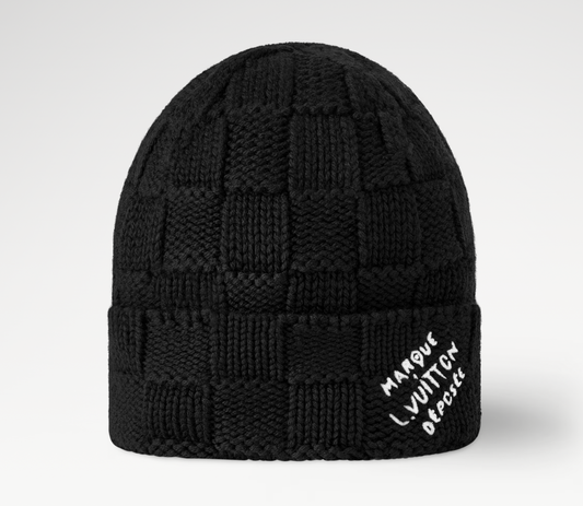 Bonnet Damier Snug Noir