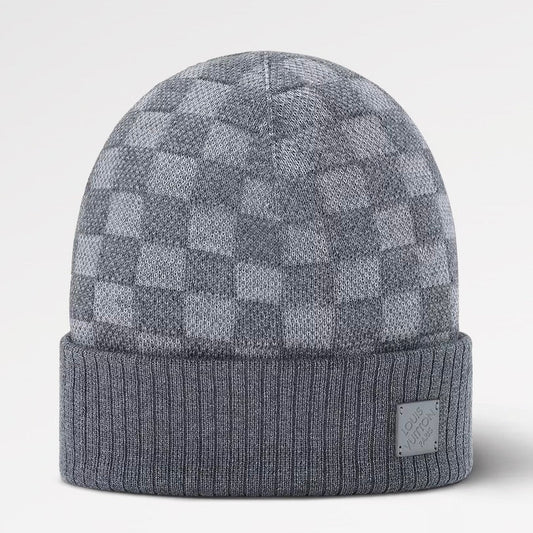 Bonnet Néo Petit Damier Gris