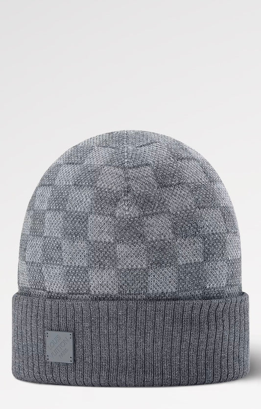 Bonnet Néo Petit Damier Gris