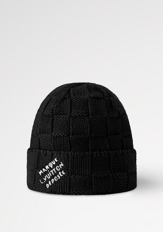 Bonnet Damier Snug Noir