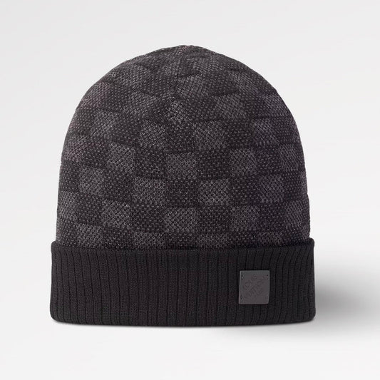 Bonnet Néo Petit Damier Noir